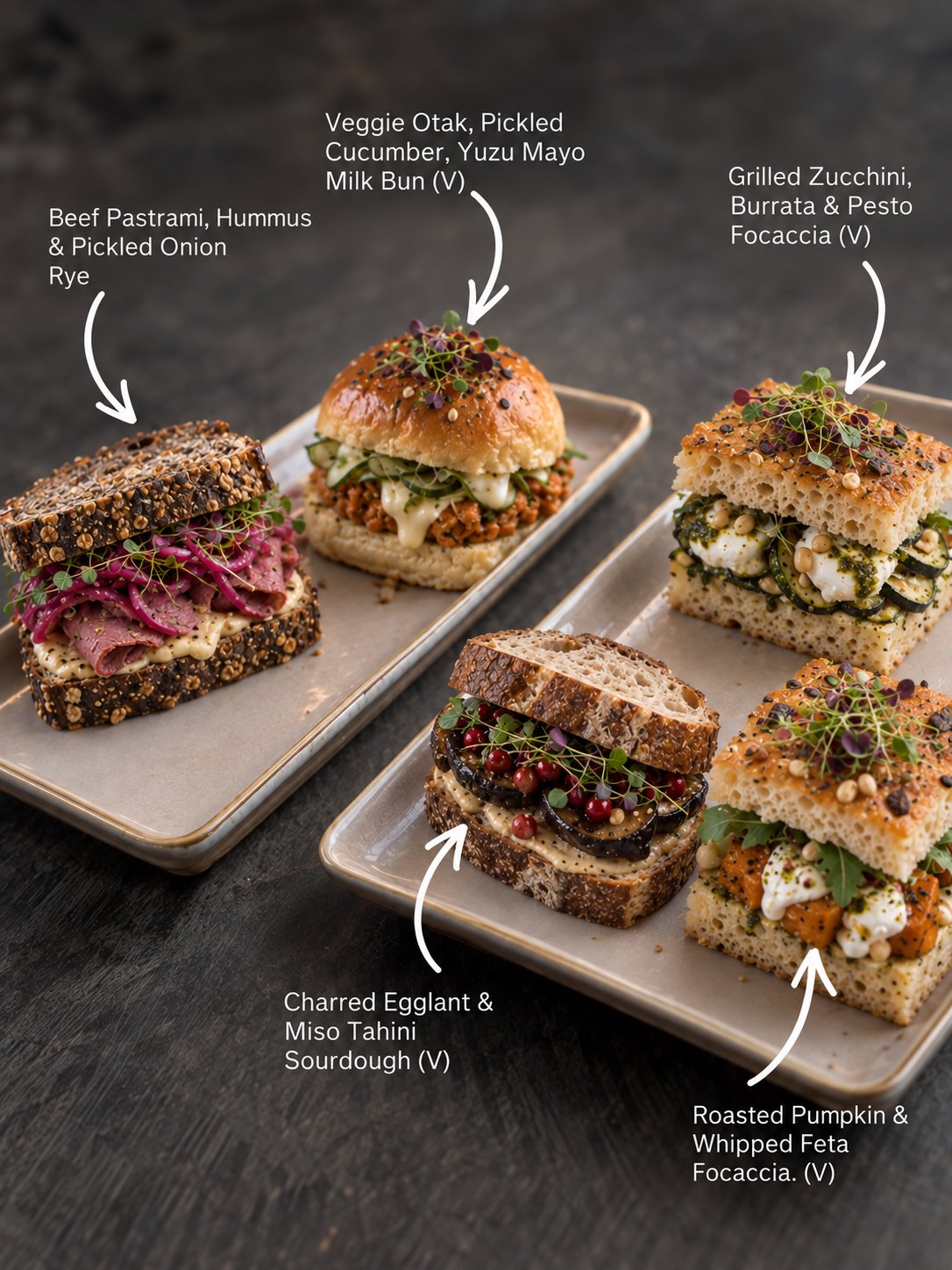 Sandwiches selection, The Gathering Teabreak. Cuseho tea break catering, Singapore
