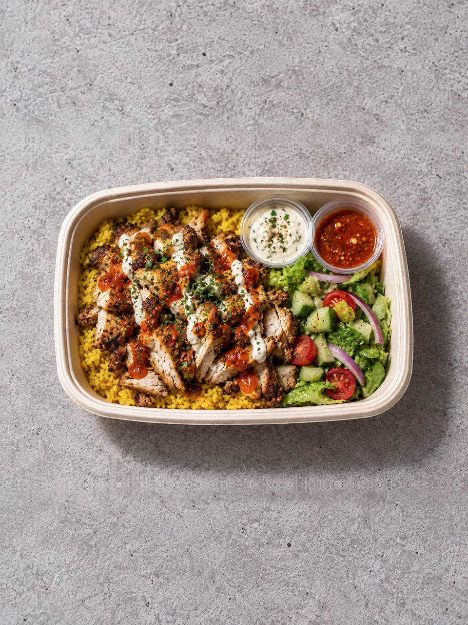NYC Chicken Over Rice Bento