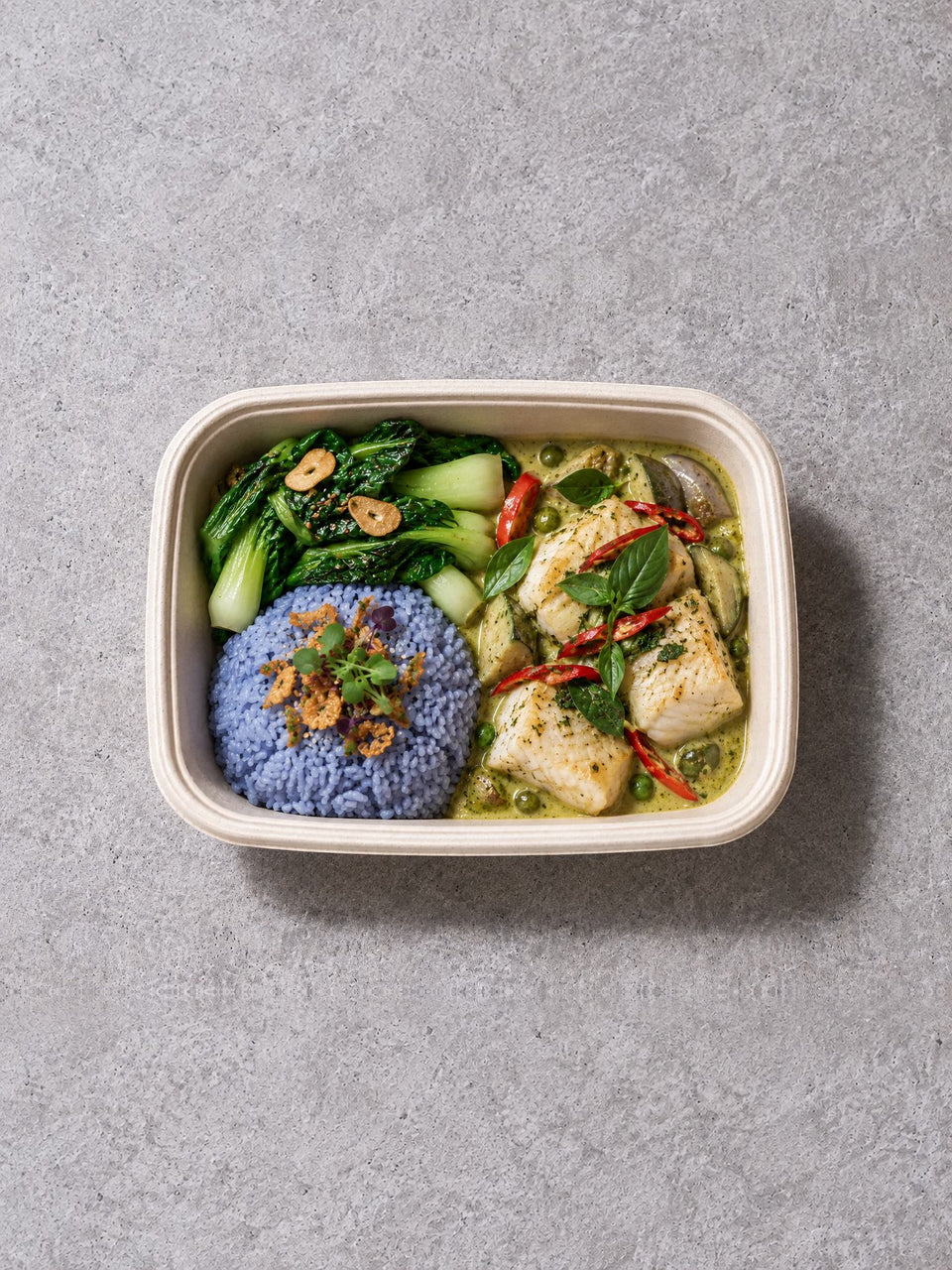 Thai Green Curry Fish Bento